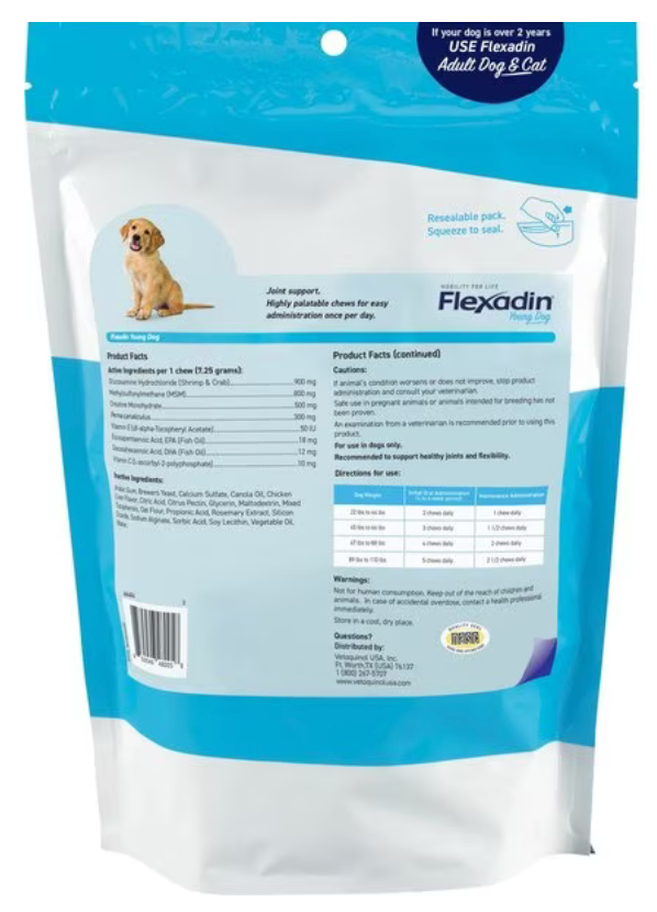 Flexadin Young Dog Chews - Tweenie/Standard