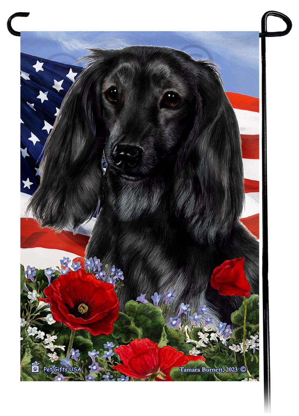 Garden Flags - Patriotic Flowers