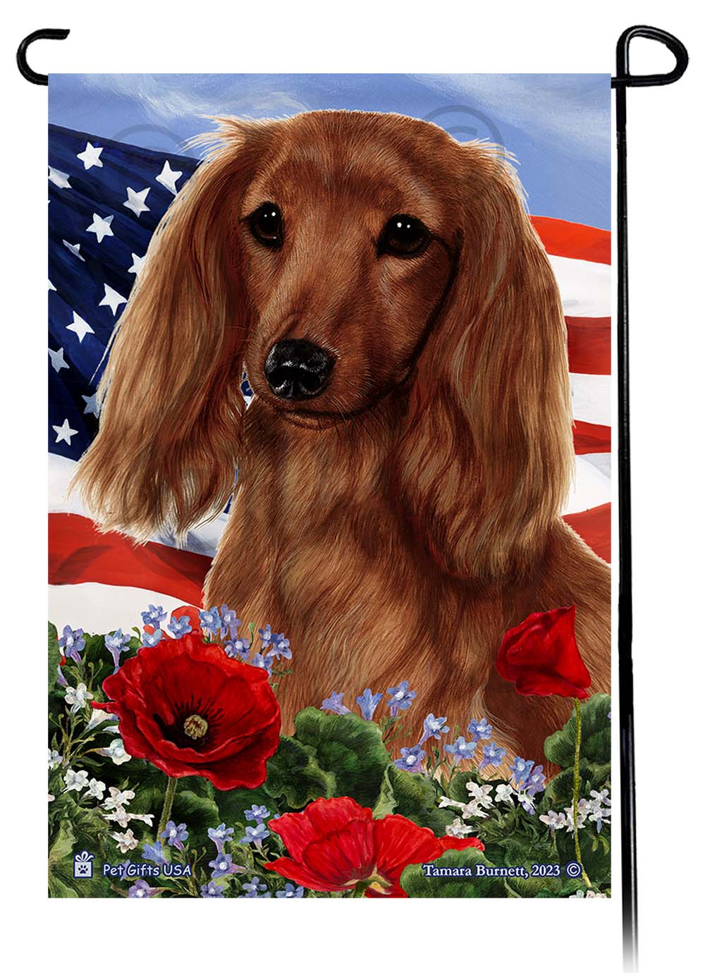 Garden Flags - Patriotic Flowers
