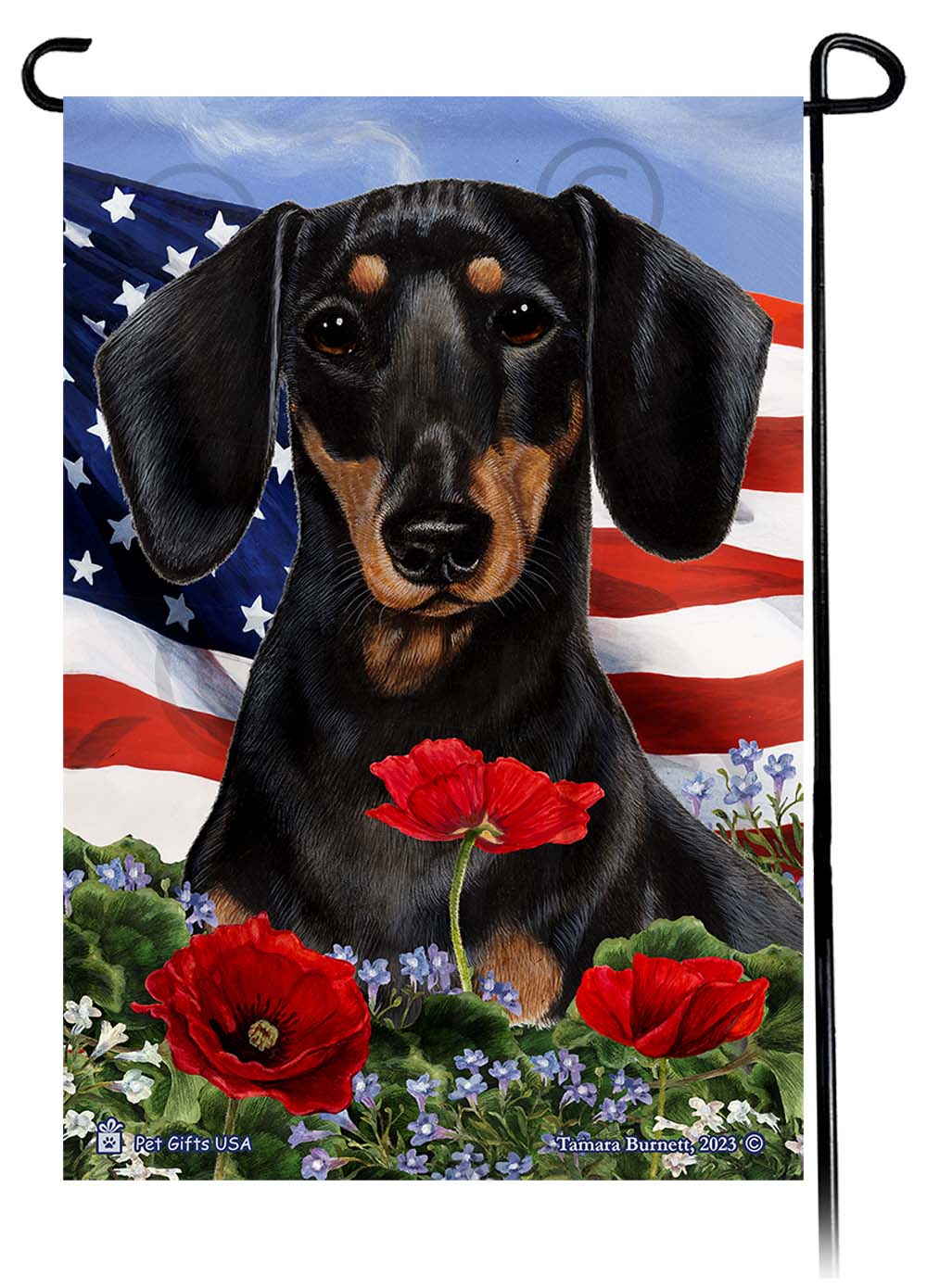 Garden Flags - Patriotic Flowers