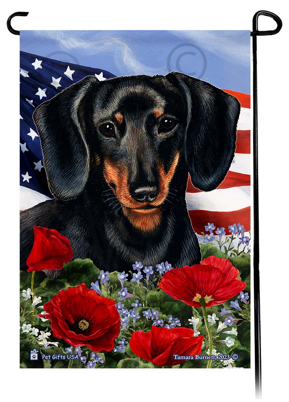 Garden Flags - Patriotic Flowers
