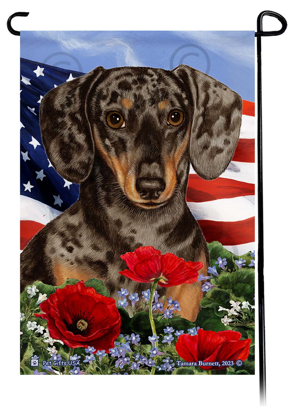 Garden Flags - Patriotic Flowers