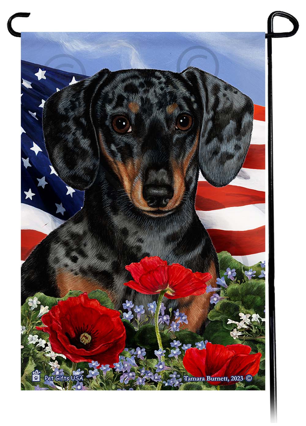 Garden Flags - Patriotic Flowers