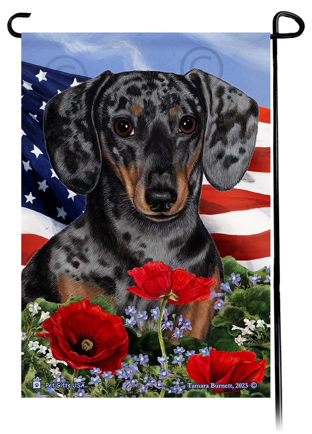 Garden Flags - Patriotic Flowers