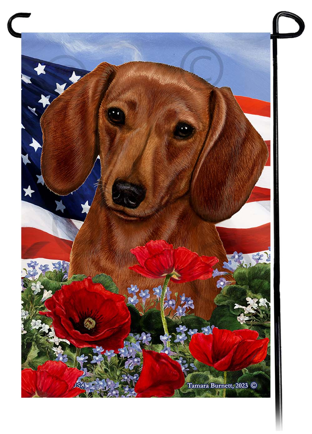 Garden Flags - Patriotic Flowers