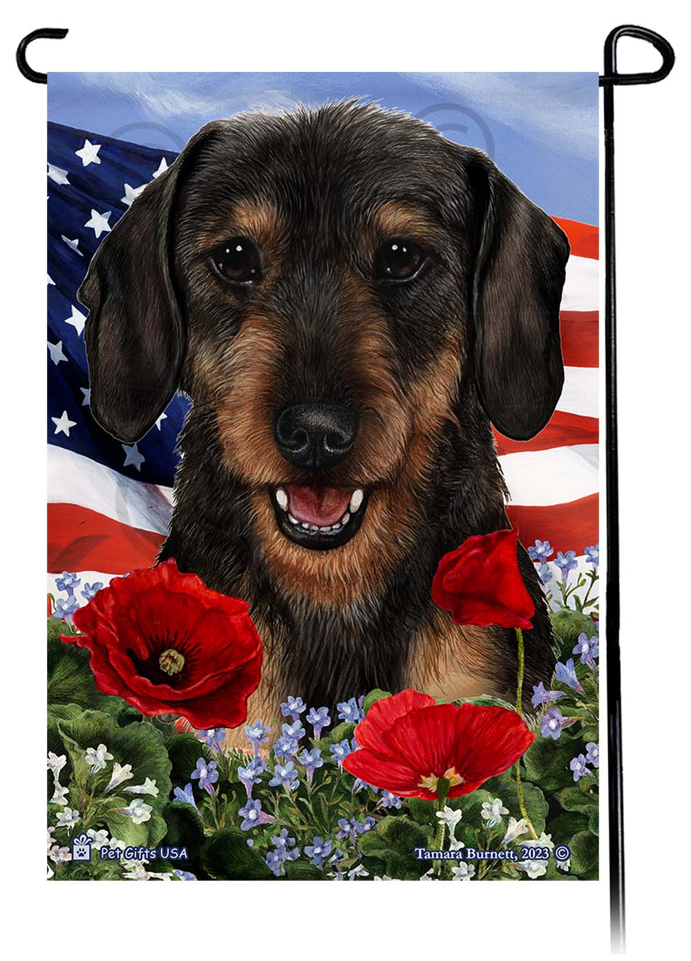 Garden Flags - Patriotic Flowers