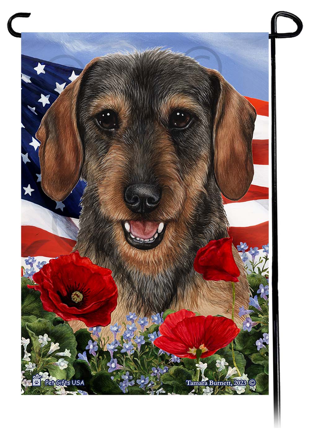 Garden Flags - Patriotic Flowers