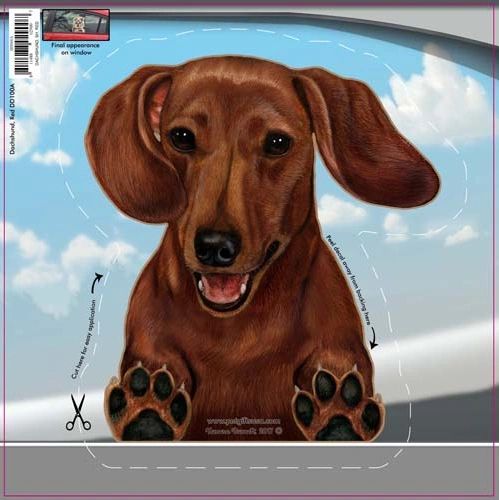 Dachshund On the Move Car Window Decal