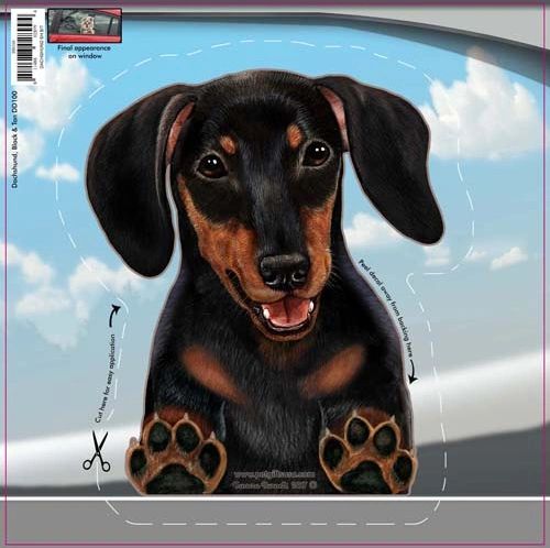 Dachshund On the Move Car Window Decal