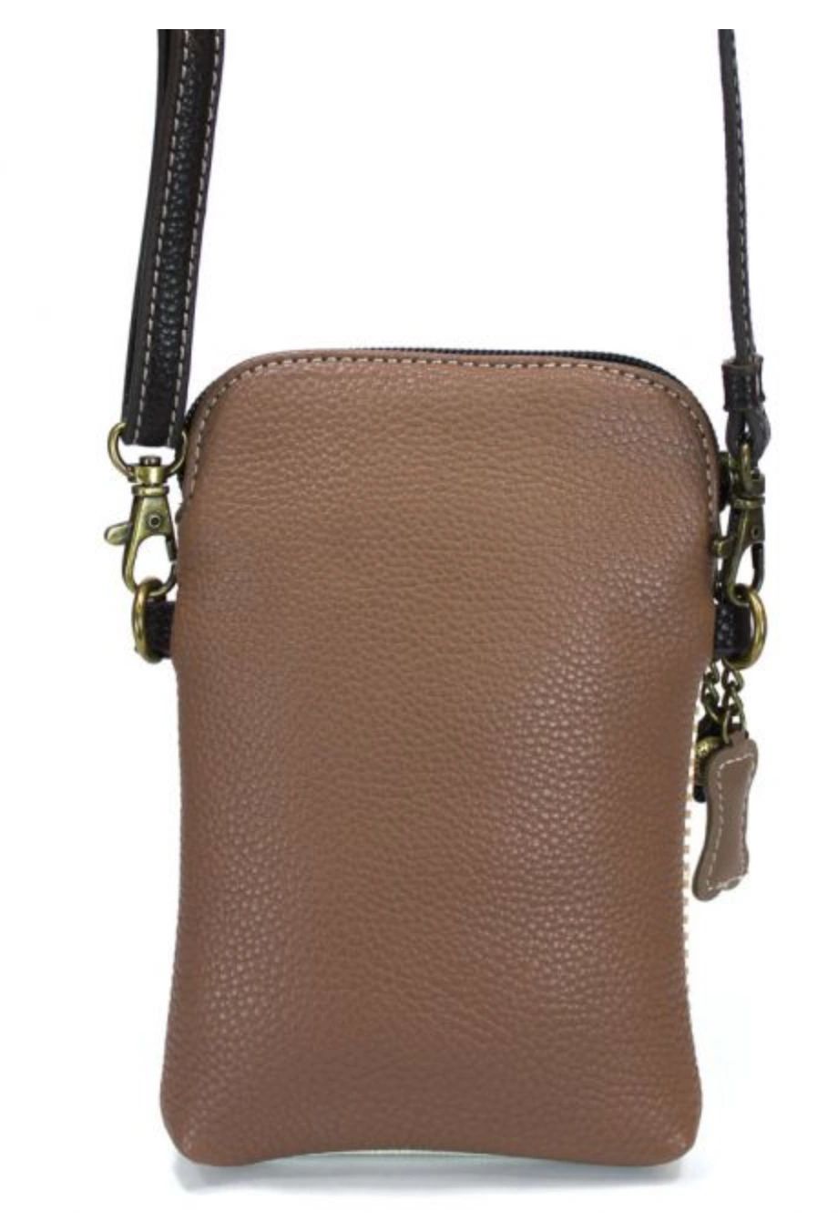 Chala Cell Phone XBody Bag - Striped Toffee Dog