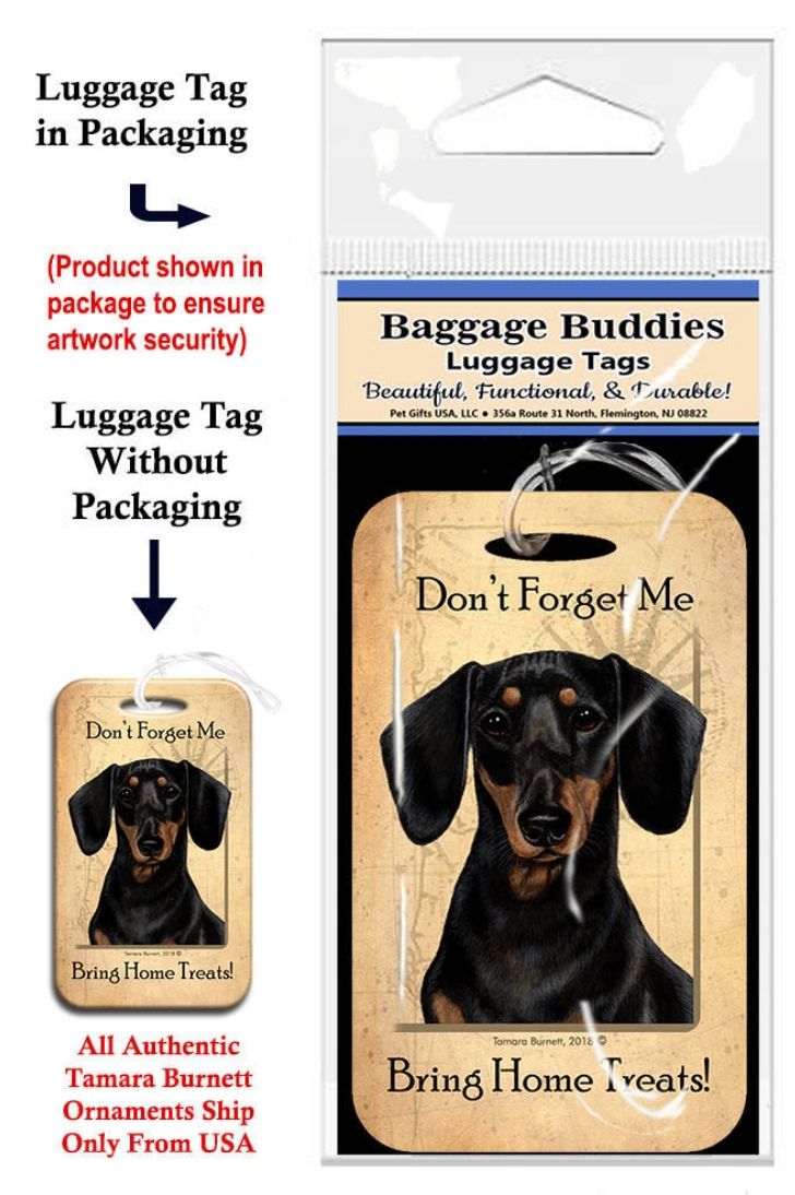 Doxie Paw Print Baggage Buddy