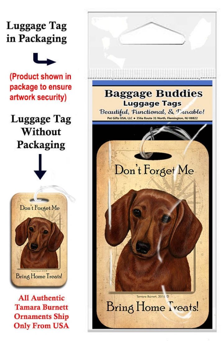 Doxie Paw Print Baggage Buddy