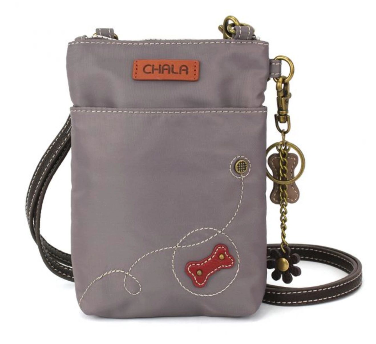 Chala Cell Phone XBody Bag - Grey Paw Print