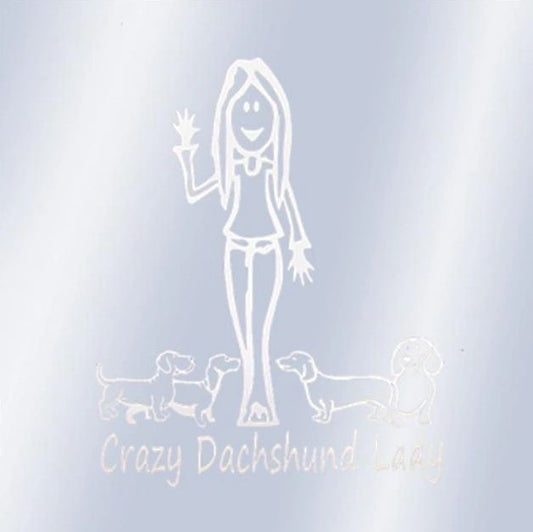Crazy Dachsund Lady Decal
