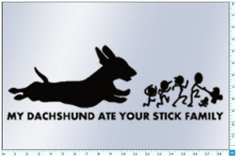 Eaten Stick Family Decal