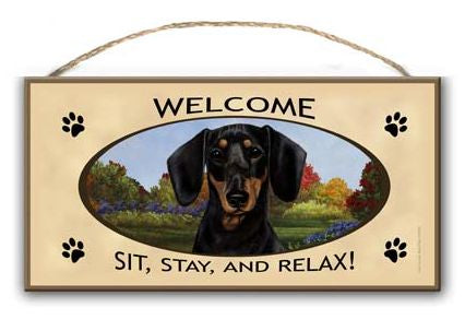 Dachshund Welcome Sign