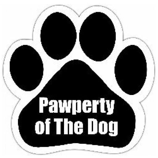 Pawperty of the Dog Paw Magnet