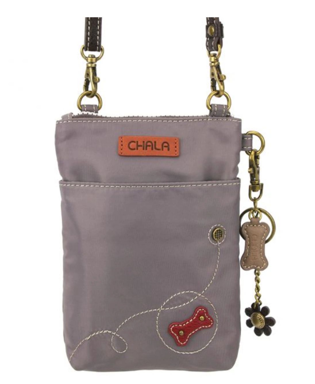 Chala Cell Phone XBody Bag - Grey Paw Print